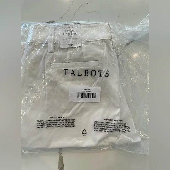 Talbots Perfect Crop Pant | White | Petite 10P | NWT - Picture 6 of 6